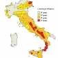 Classificazione sismica del territorio nazionale (2003).