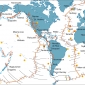 Distribuzione geografica dei quasi 600 vulcani attivi emersi (è indicato il nome di alcuni dei principali) e dell’attività lineare sottomarina.