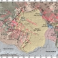 Rappresentazione del movimento delle placche determinato con il <em>Sistema di posizionamento globale</em>, attraverso misure delle distanze tra stazioni GPS poste su placche differenti.