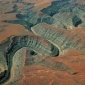 <em>Meandri incassati</em> lungo il corso del San Juan, Utah (Stati Uniti d’America).