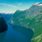 Un fiordo presso Geiranger, nella Norvegia meridionale.