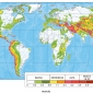 Carta mondiale della pericolosità sismica.
